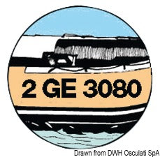 Self-adhesif plastic 7 black 20cm (pack of 10) - foto originale Osculati Srl
