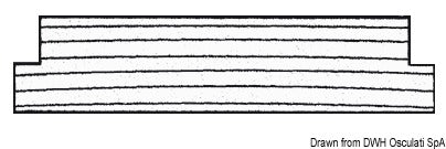 ARC Teak deck board 60x10x2000 mm - foto originale Osculati Srl