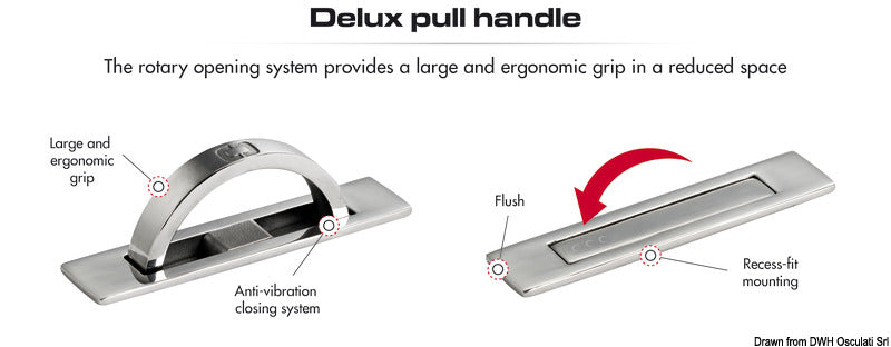 Delux pull handle w/ rotary opening system - foto originale Osculati Srl