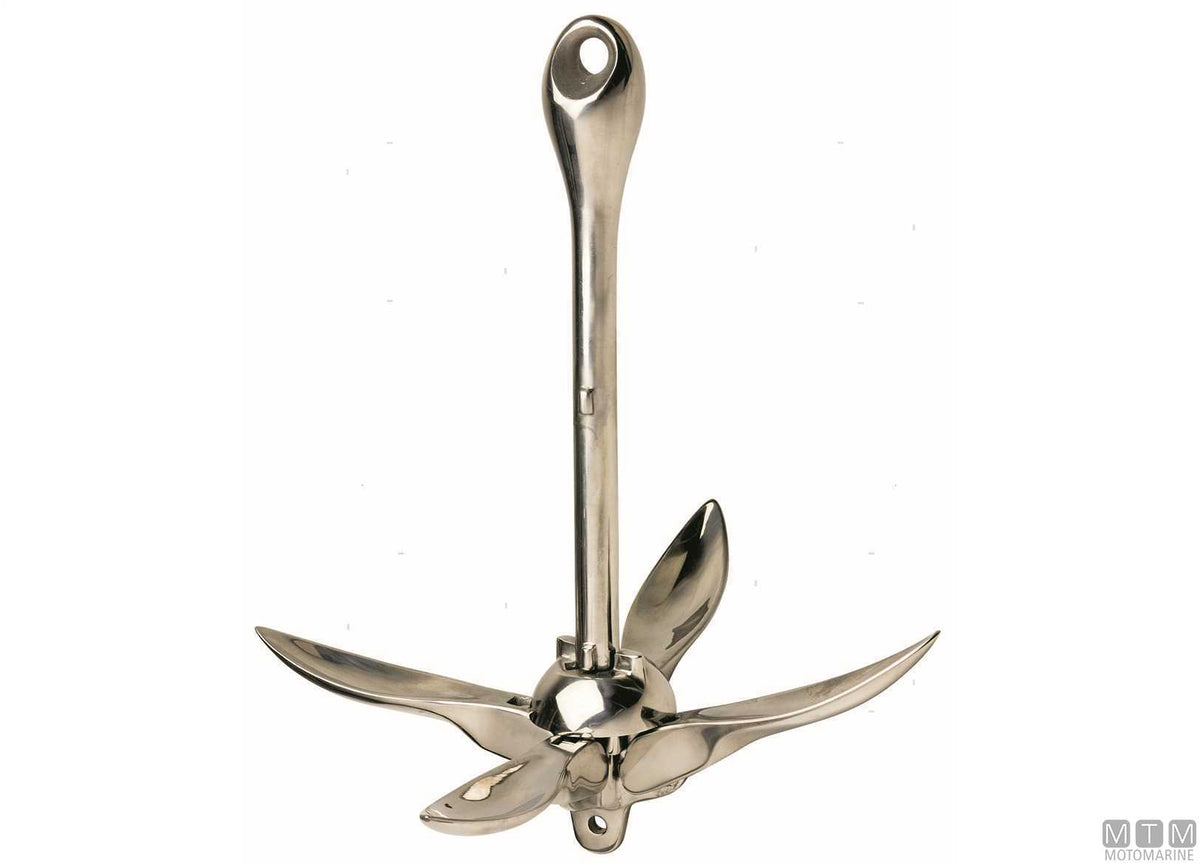 Folding anchor 1.5 kg, stainless steel 316 - original photo Motomarine Srl