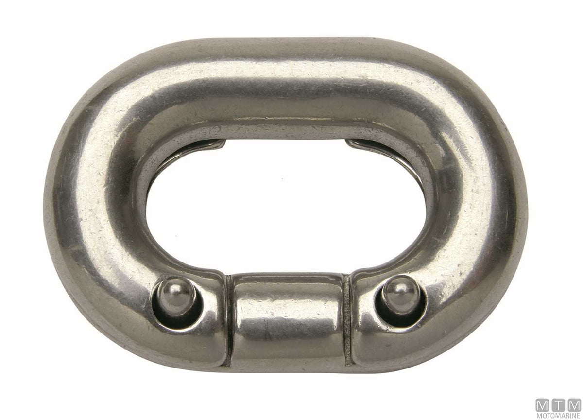 Connecting link for chain Ø10 mm 4 pins stainless steel 316 - original photo Motomarine Srl