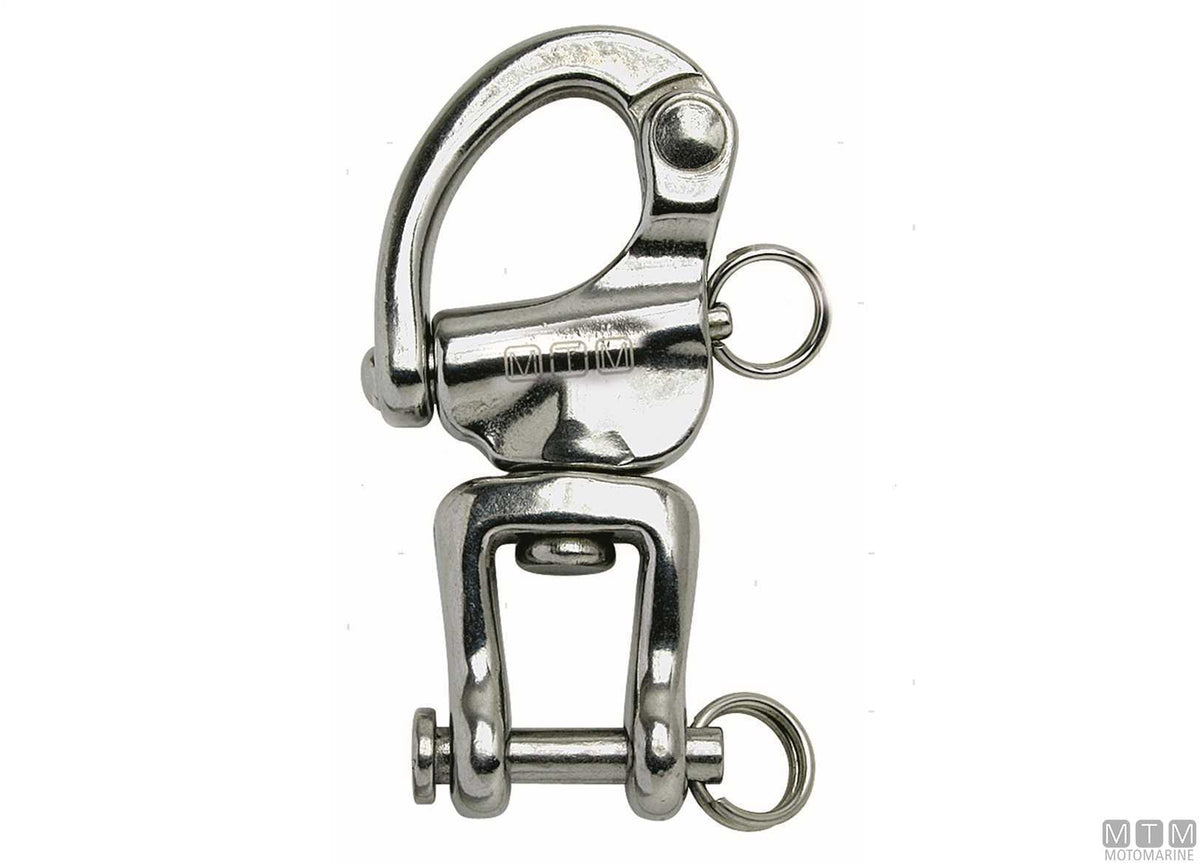 Spinnaker quick release snap shackle with shackle L74 mm, 316 stainless steel, M-Card - original photo Motomarine Srl