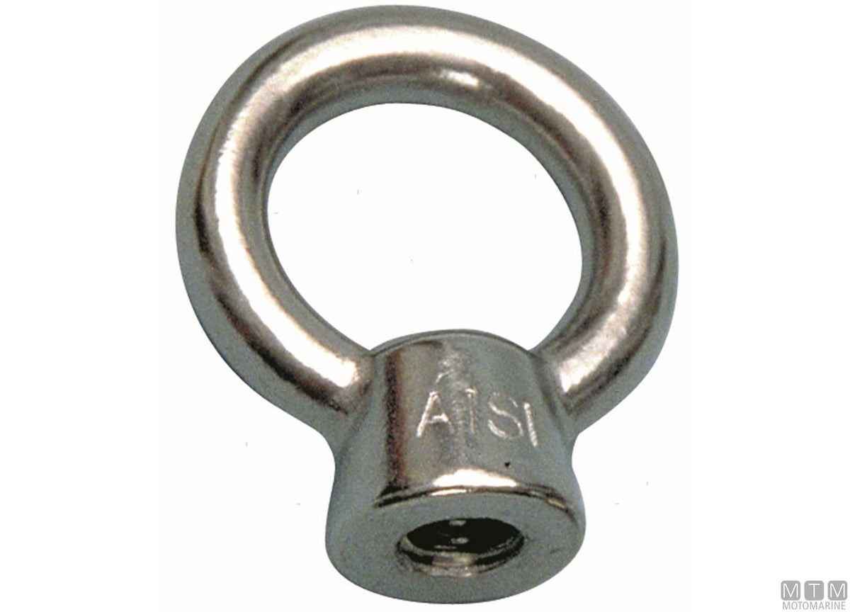 Female eye terminal M16 AISI 316 stainless steel - original photo Motomarine Srl