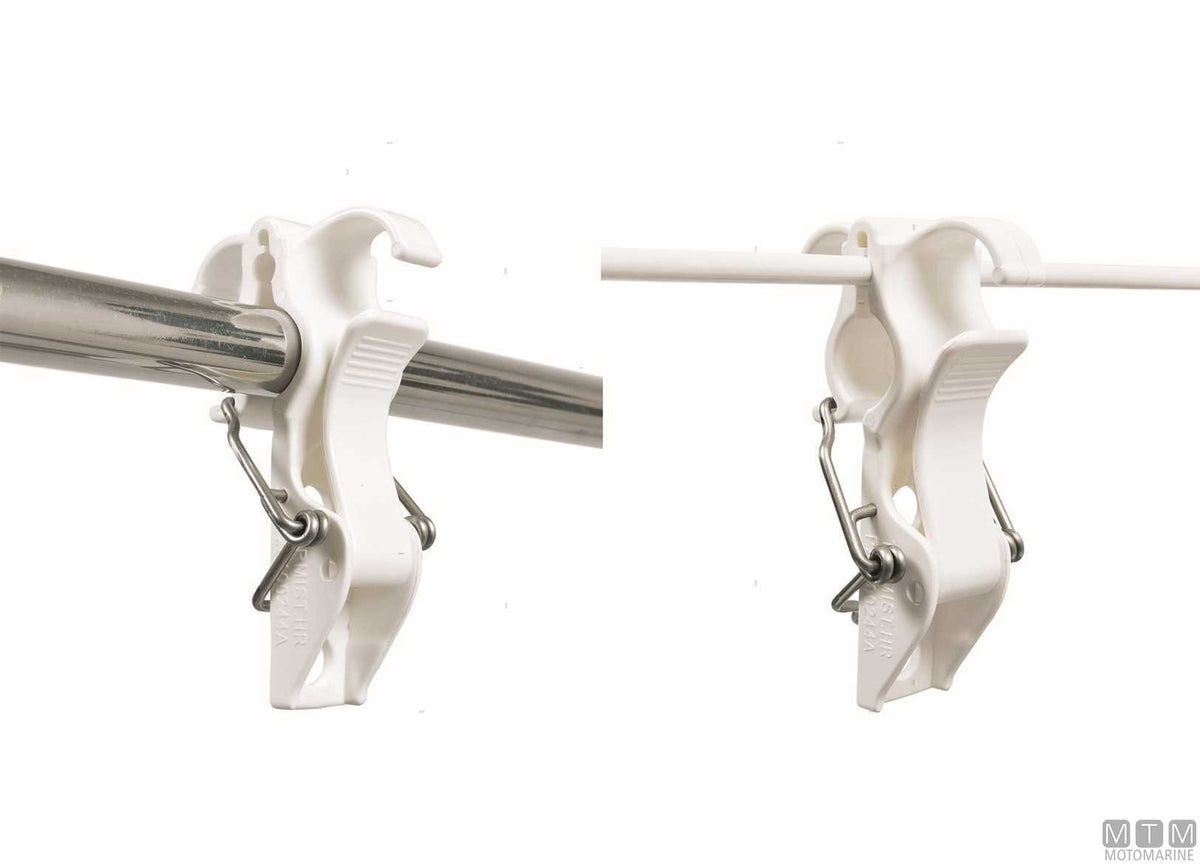 Pair of Crofender plastic fender hooks - original photo Motomarine Srl