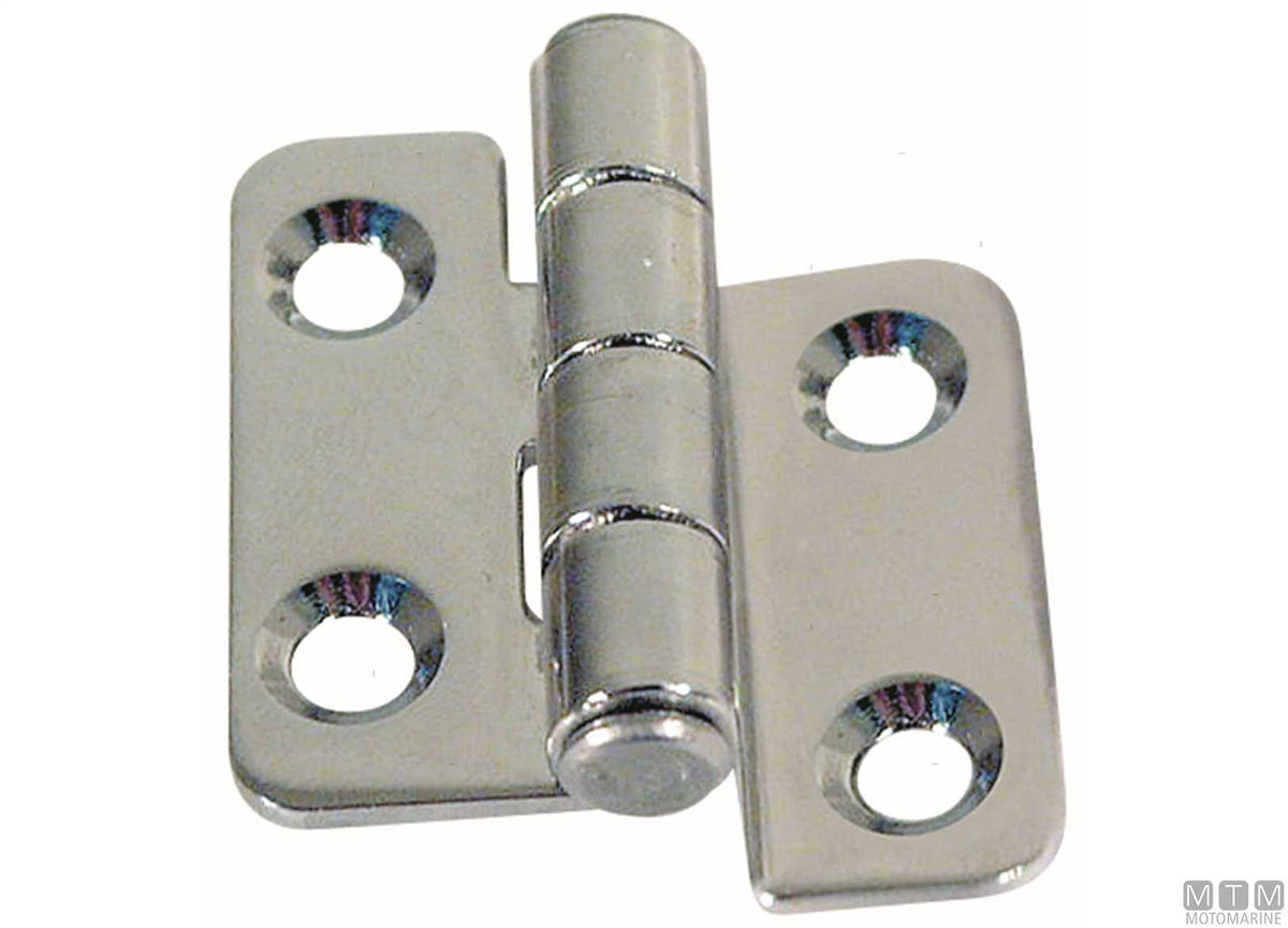 Mini lift-off hinge 37x38 mm h10 mm in AISI 316 stainless steel - original photo Motomarine Srl