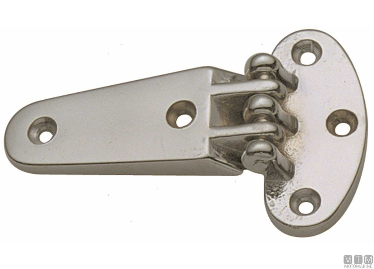 Low lift-off hinge 59x96 mm h10 mm in chromed brass - original photo Motomarine Srl