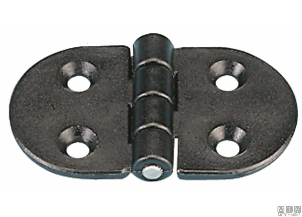 Oval wing hinge 40x70 mm in black plastic - original photo Motomarine Srl