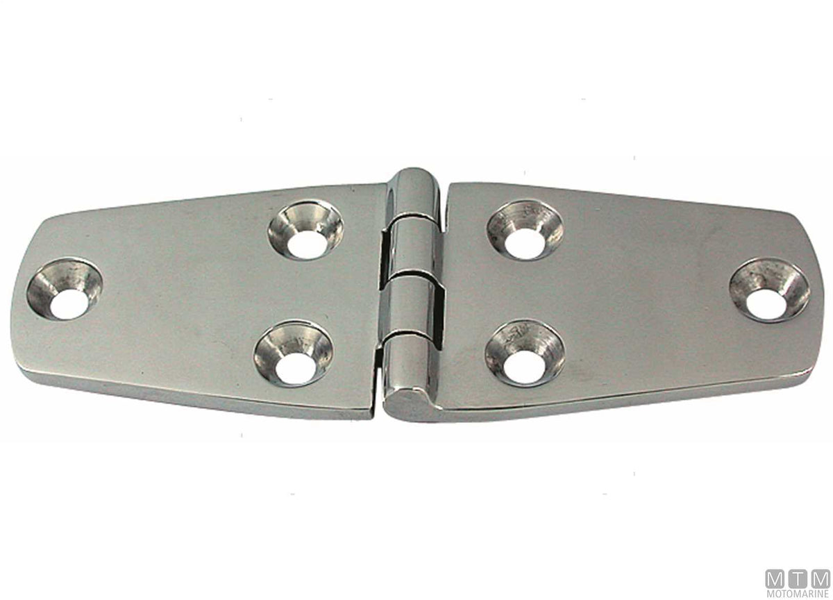 Heavy-duty wing hinge 38x105 mm, 316 stainless steel - original photo Motomarine Srl