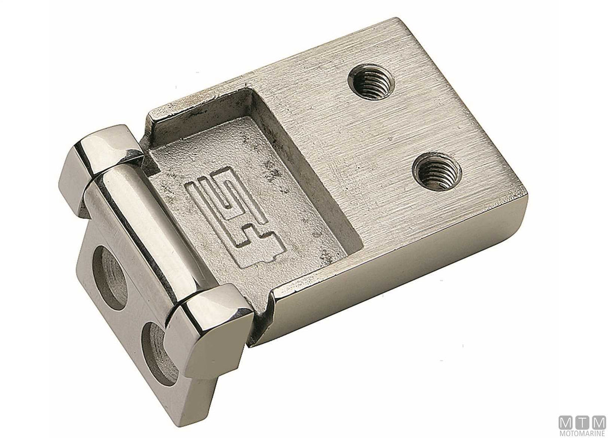 Asymmetric flush hinge FS-SLIM 45x30 mm in stainless steel 316 - original photo Motomarine Srl