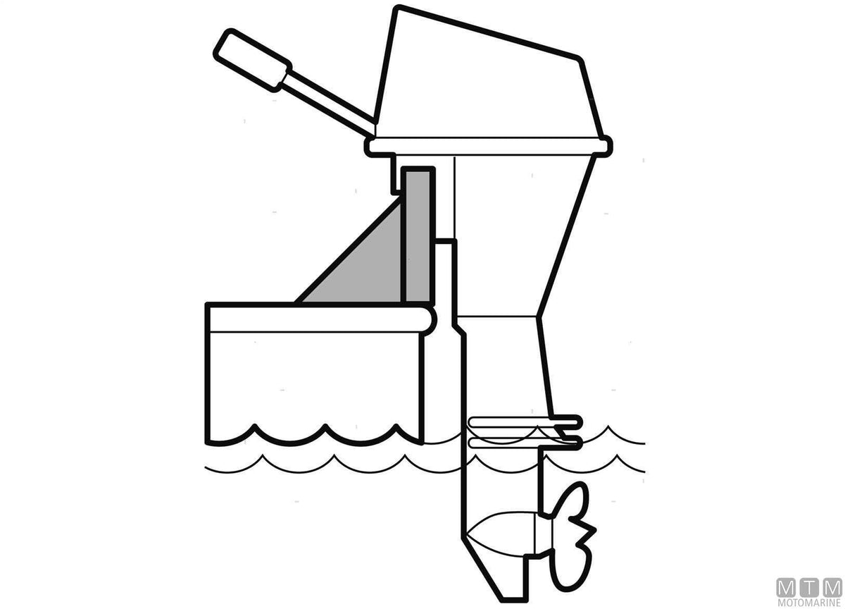 Outboard motor bracket for stern platform, stainless steel and wood - original photo Motomarine Srl