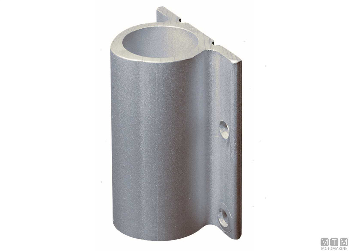 Side base for stanchion Ø25 mm, aluminium - original photo Motomarine Srl