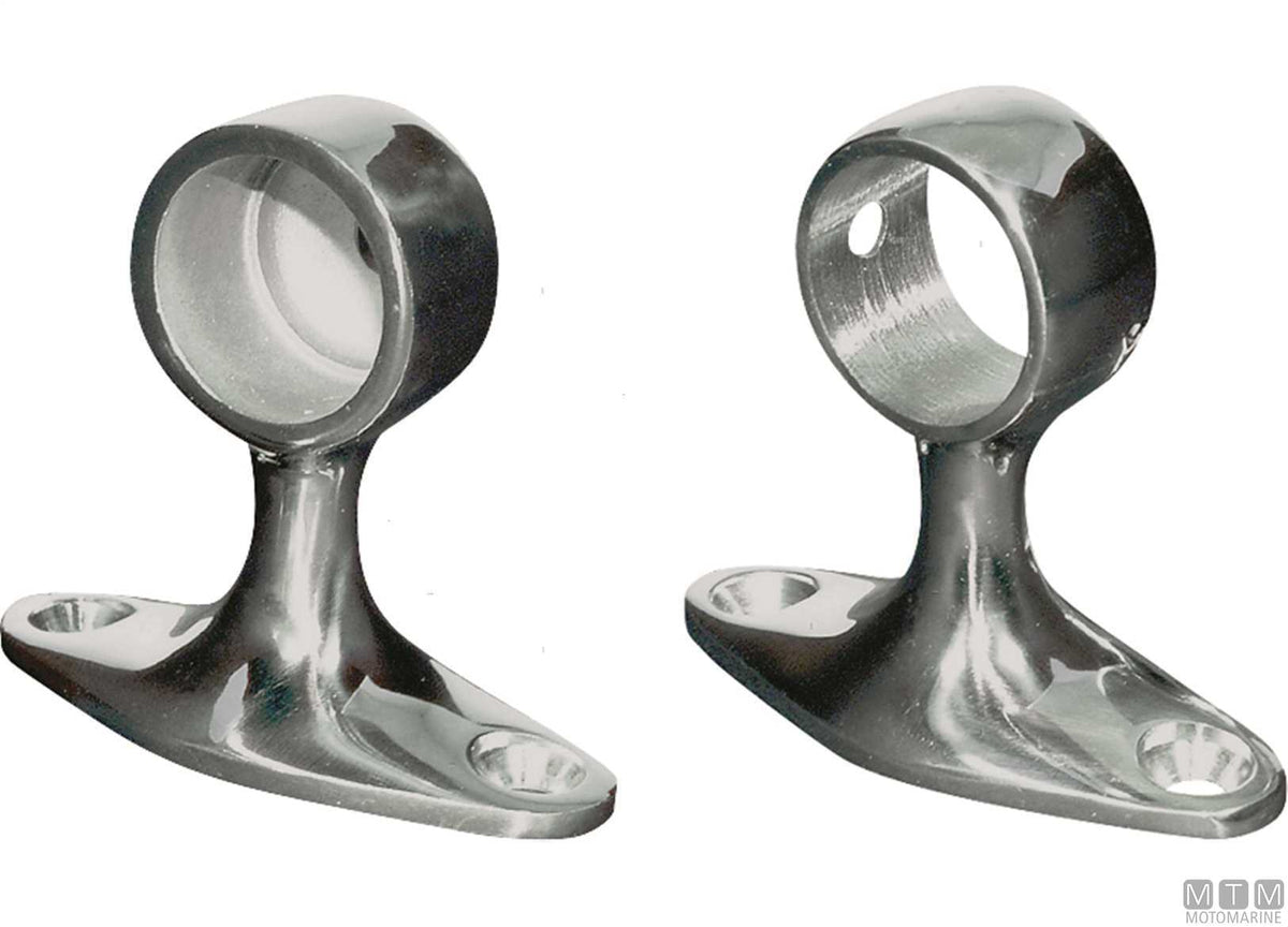 Classic end support D25 mm, stainless steel 316 - original photo Motomarine Srl