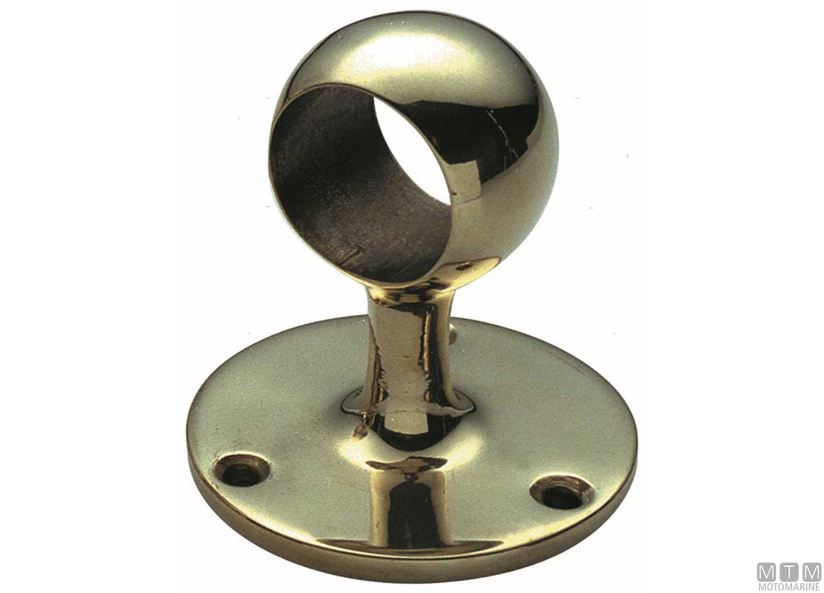 End support Ø30 mm polished brass - original photo Motomarine Srl