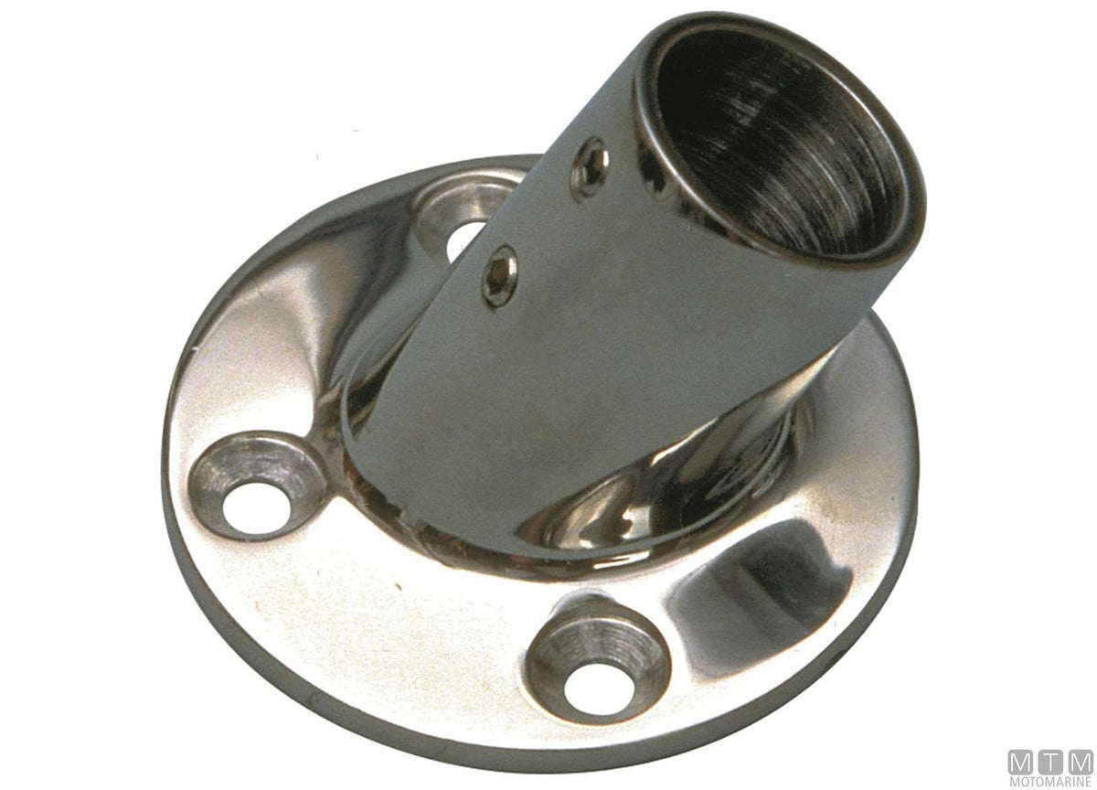 Round base 60° Ø25 mm stainless steel 316 - original photo Motomarine Srl