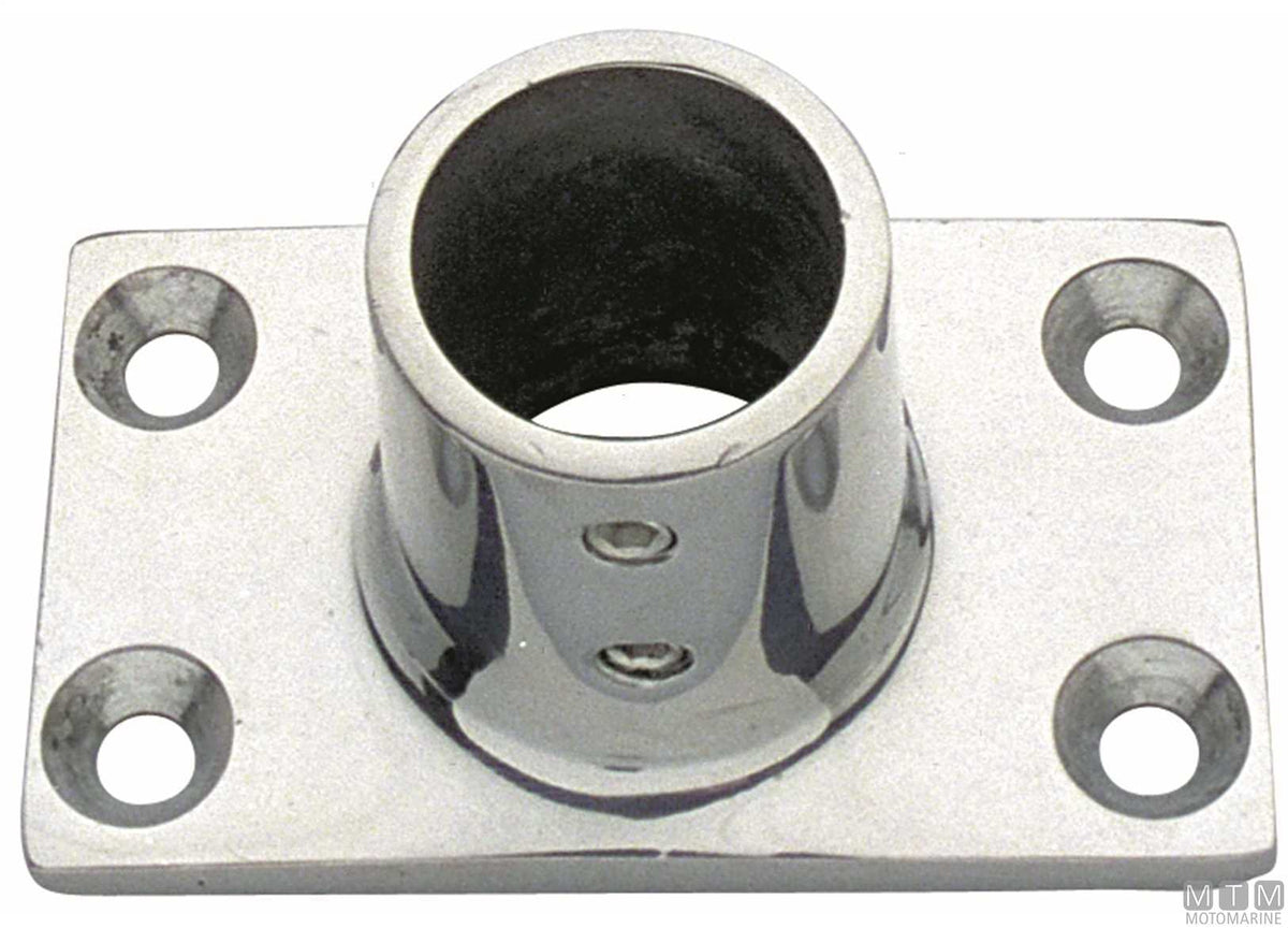 Square base 90° Ø22 mm stainless steel 316 - original photo Motomarine Srl