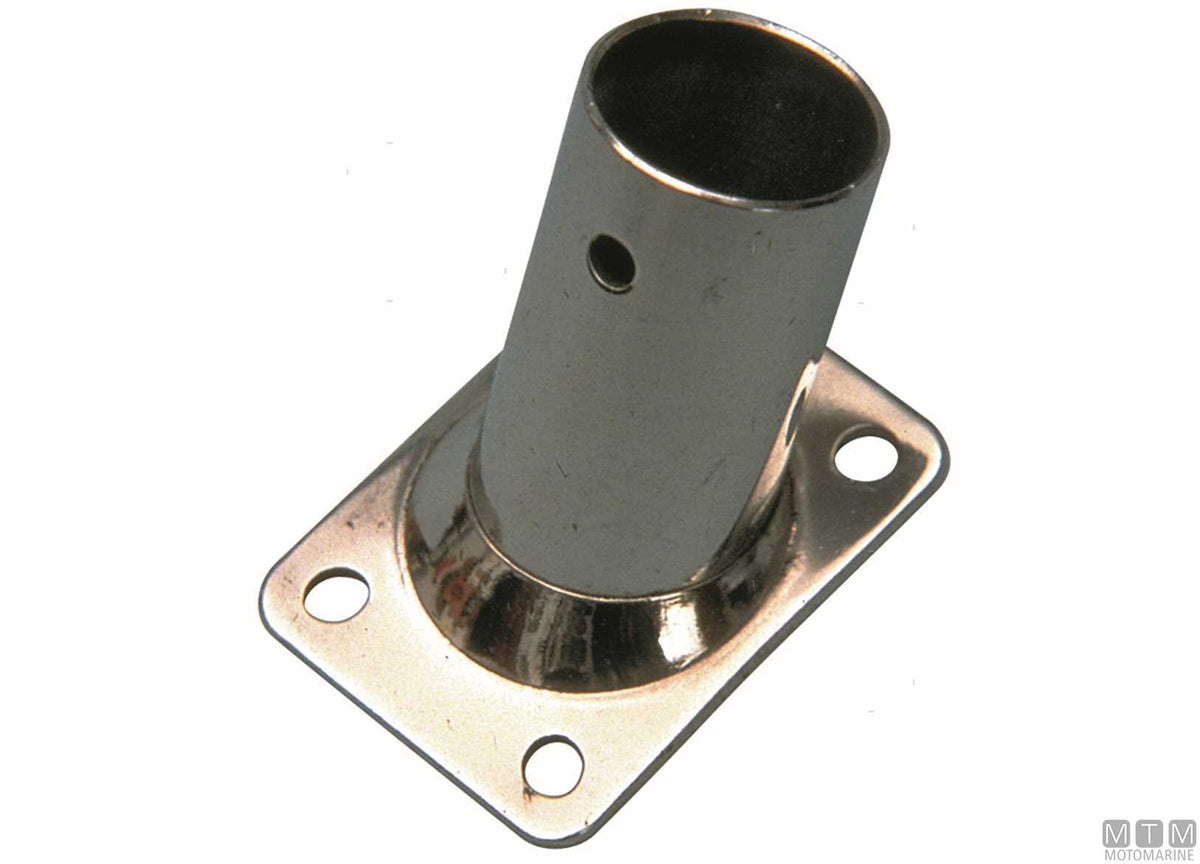 Square base 60° Ø22 mm stainless steel 316 cast - original photo Motomarine Srl