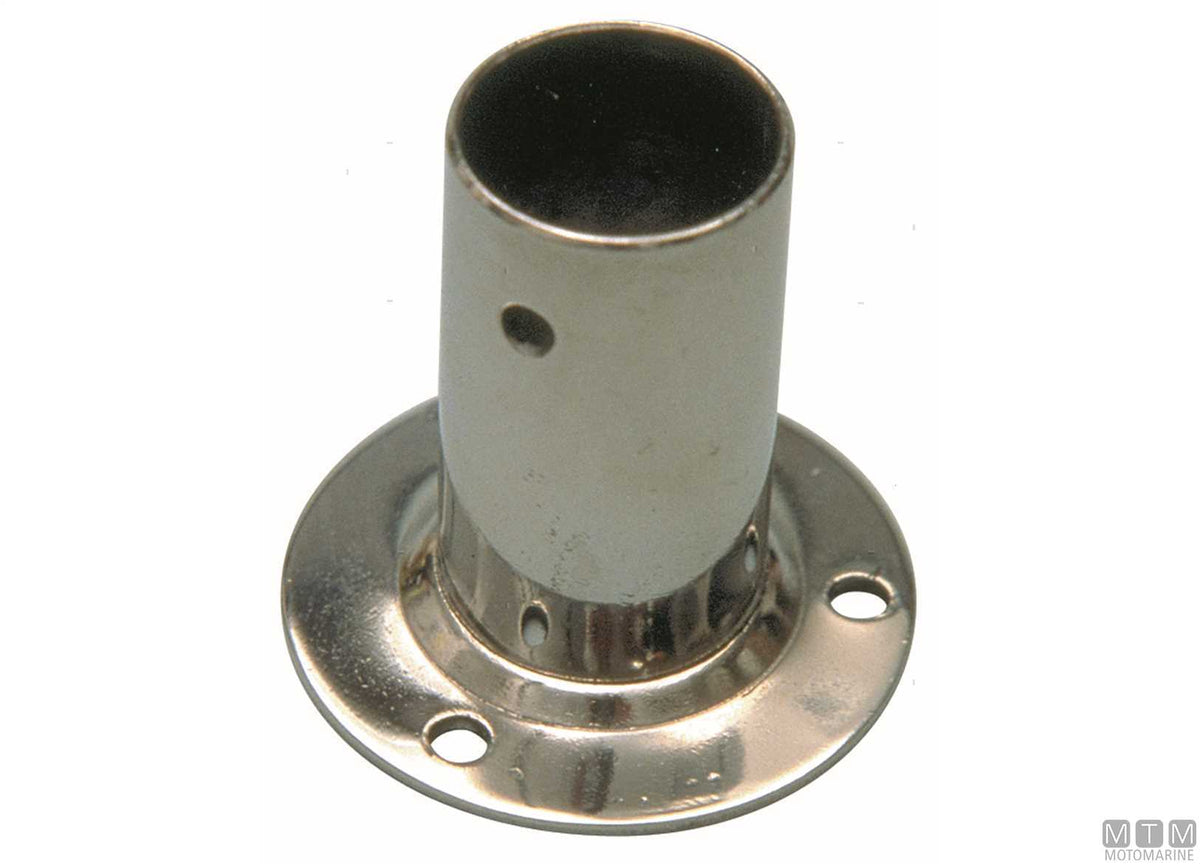 Round base 90° Ø22 mm stainless steel 316 cast - original photo Motomarine Srl