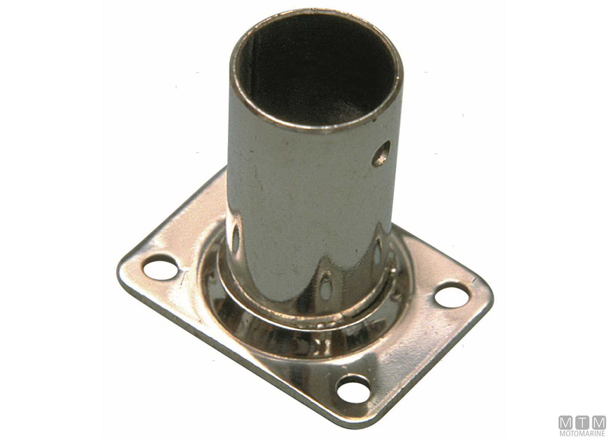 Square base 90° Ø25 mm stainless steel 316 cast - original photo Motomarine Srl