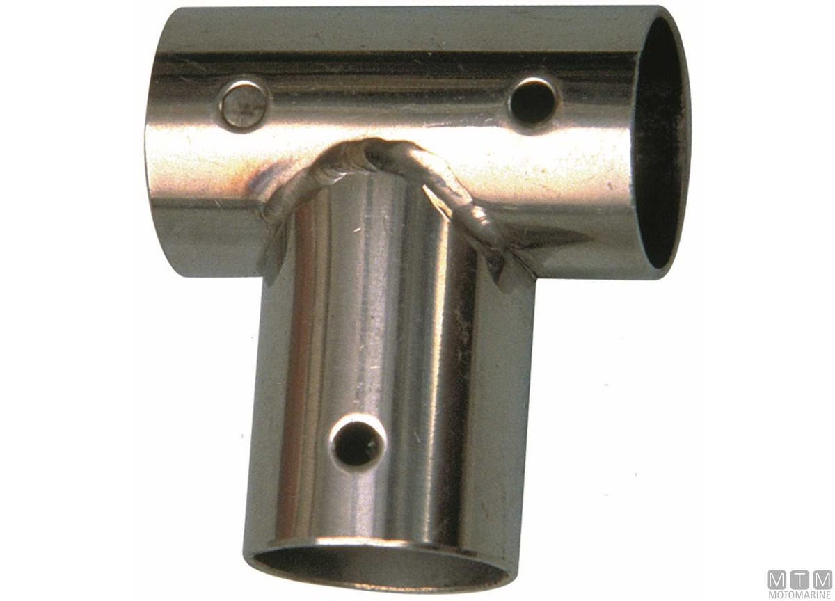 T-joint 90° Ø22 mm stainless steel 316 cast - original photo Motomarine Srl