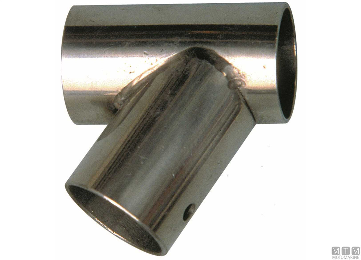 T-joint 60° Ø25 mm right stainless steel 316 cast - original photo Motomarine Srl