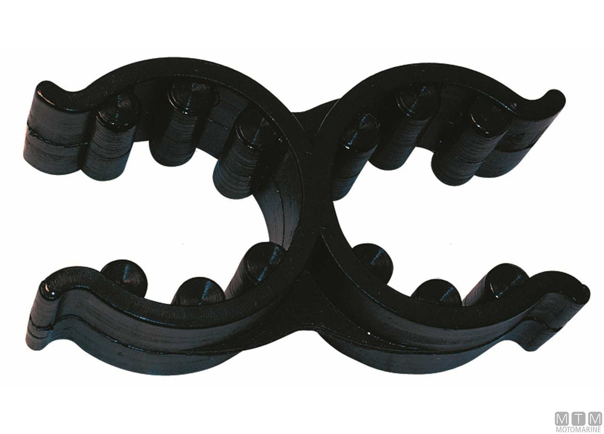 Double fastening clip Ø18/25 mm - original photo Motomarine Srl