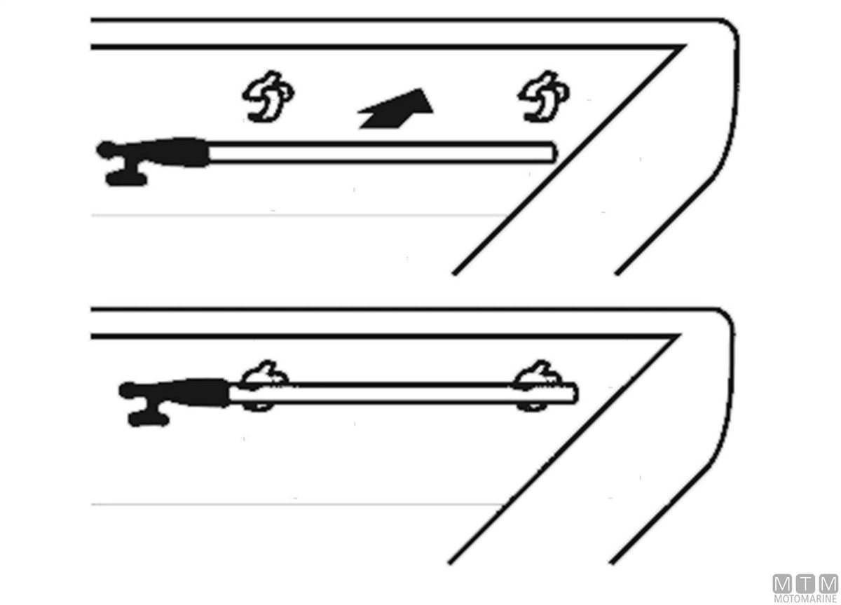 Mounting clip Ø30-40 mm, 316 stainless steel - original photo Motomarine Srl