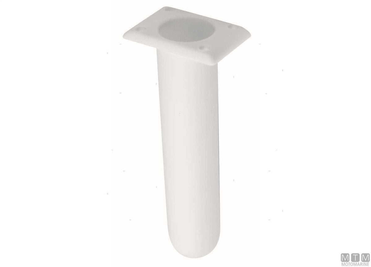 Black square flush-mount rod holder Ø40 mm, plastic - original photo Motomarine Srl