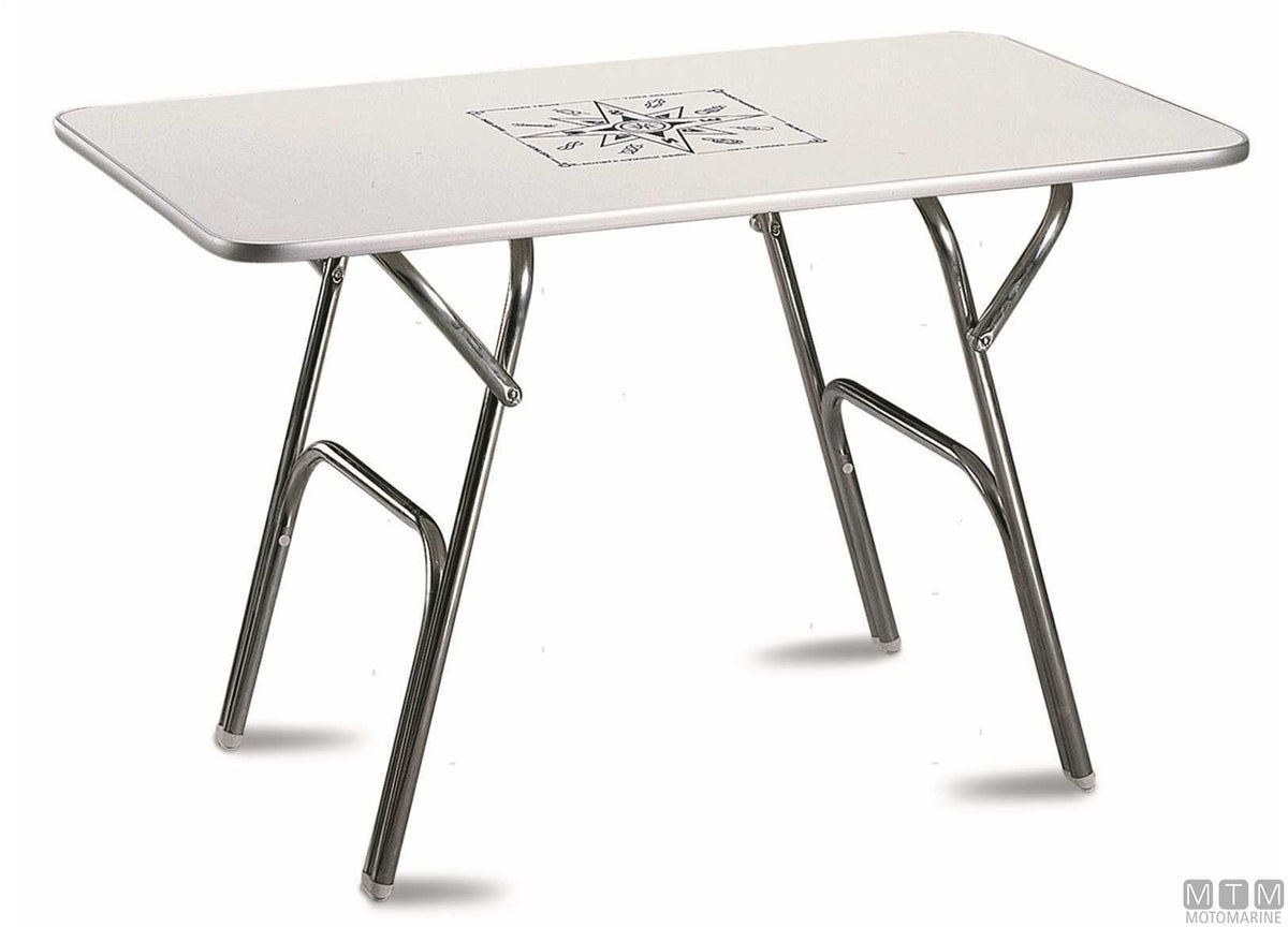 Forma Top M400H table 88x60 cm H61 cm in melamine/aluminium - original photo Motomarine Srl