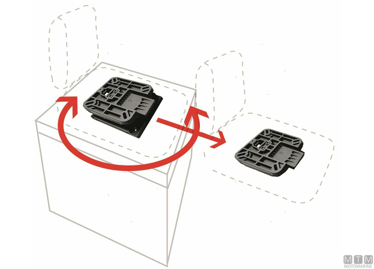 Retractable seat support in ABS - original photo Motomarine Srl