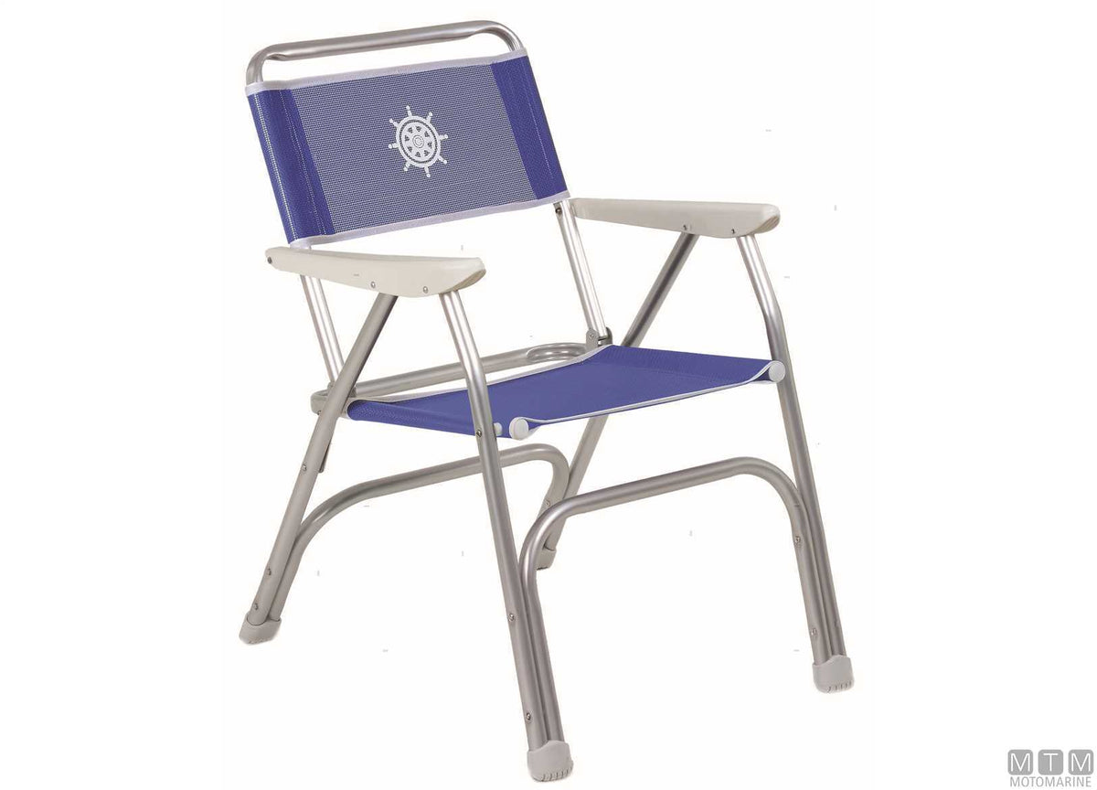 Forma Marathon M100P armchair, white, aluminium - original photo Motomarine Srl