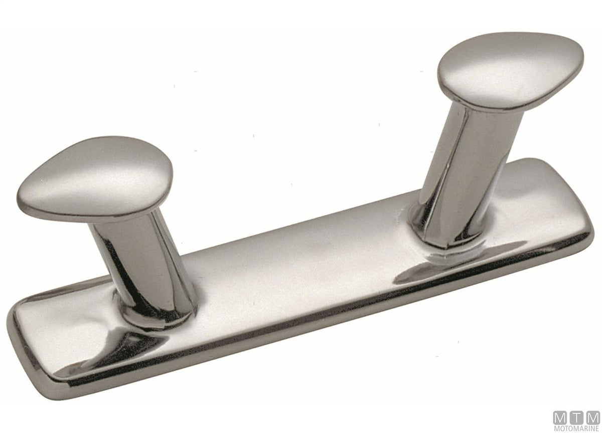 2-horn cleat 100 mm in chromed brass - original photo Motomarine Srl