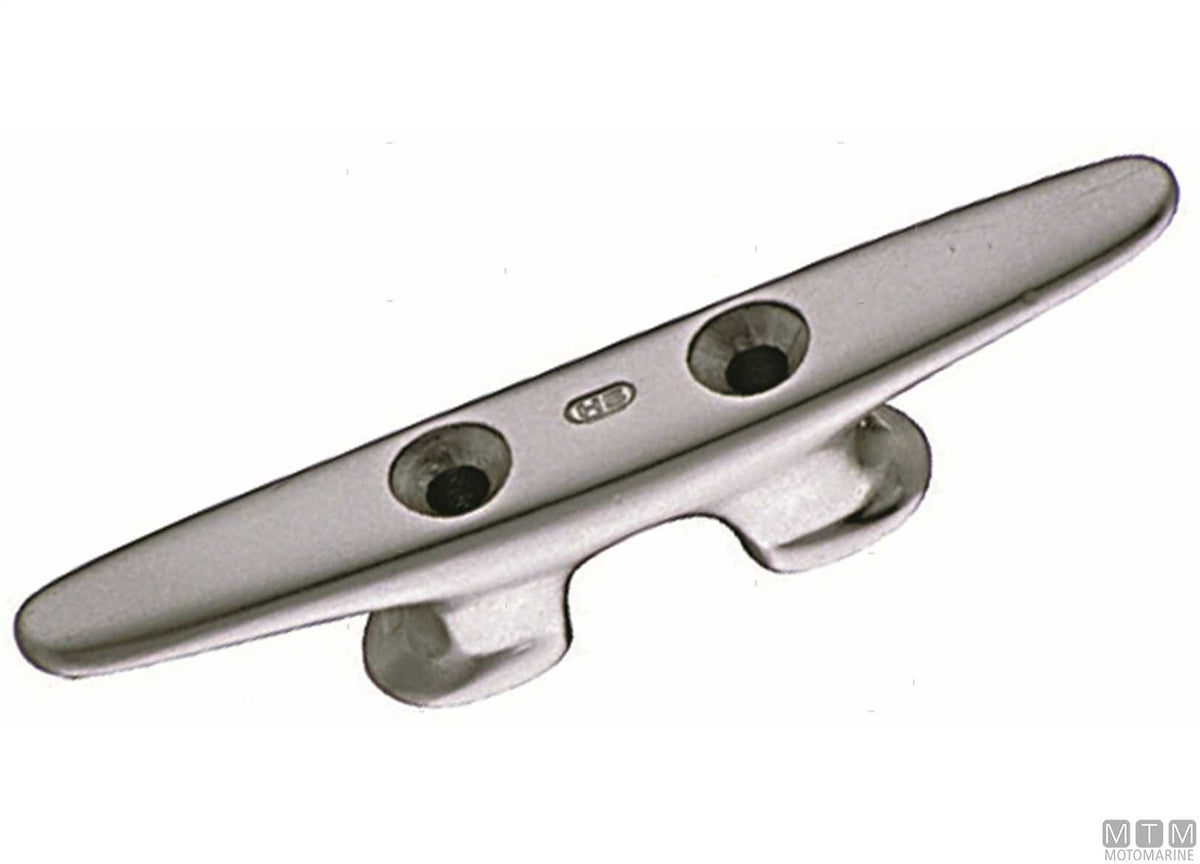Closed cleat 125 mm in aluminium - original photo Motomarine Srl