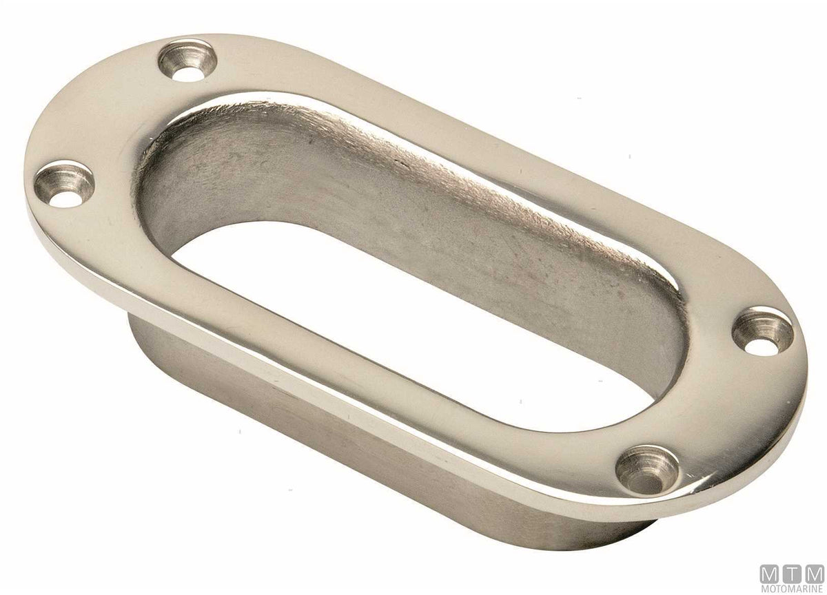 Hawsepipe fairlead 162x82 mm in stainless steel 316 - original photo Motomarine Srl