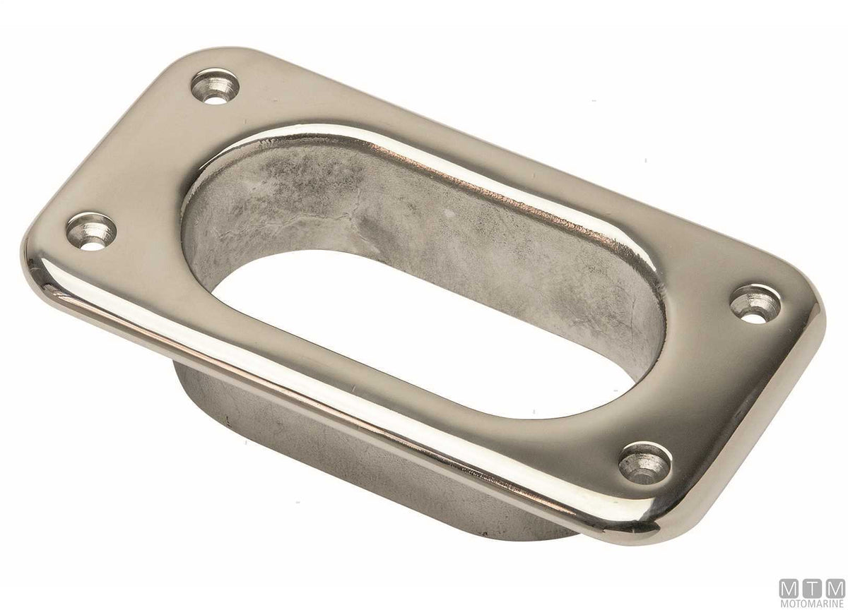 Hawsepipe fairlead 162x82 mm in stainless steel 316 - original photo Motomarine Srl