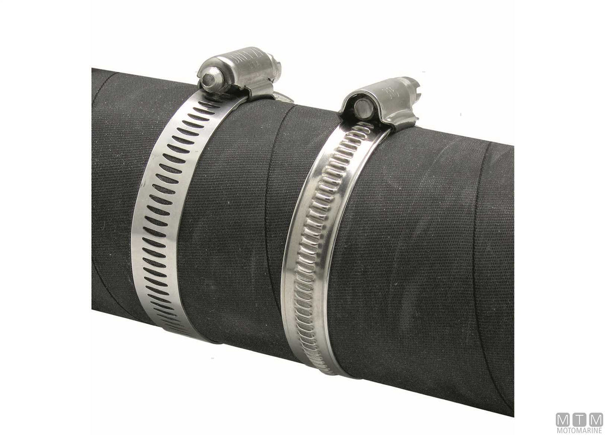 DIN12 hose clamp 120-140 mm stainless steel - original photo Motomarine Srl