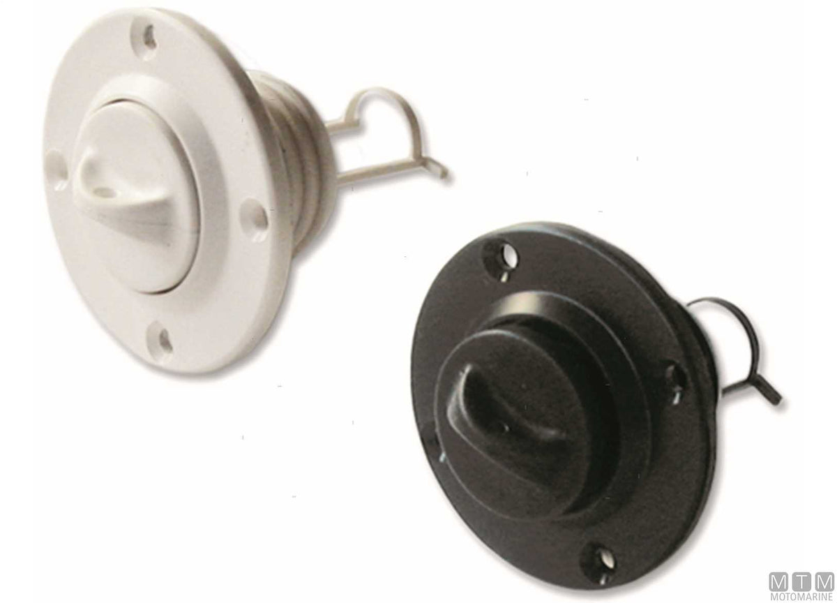 Round drain plug white in plastic - original photo Motomarine Srl