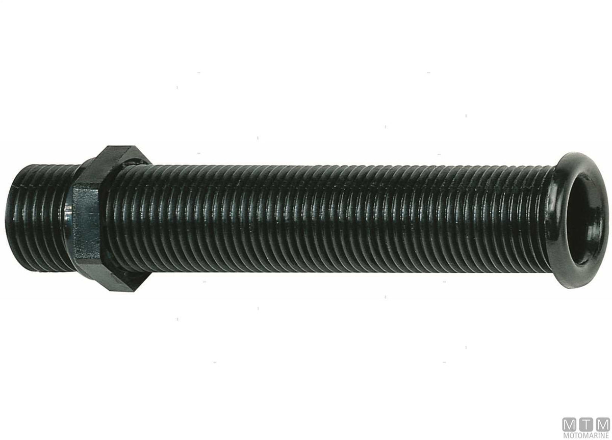 White long through-hull fitting for Ø25 mm plugs - original photo Motomarine Srl