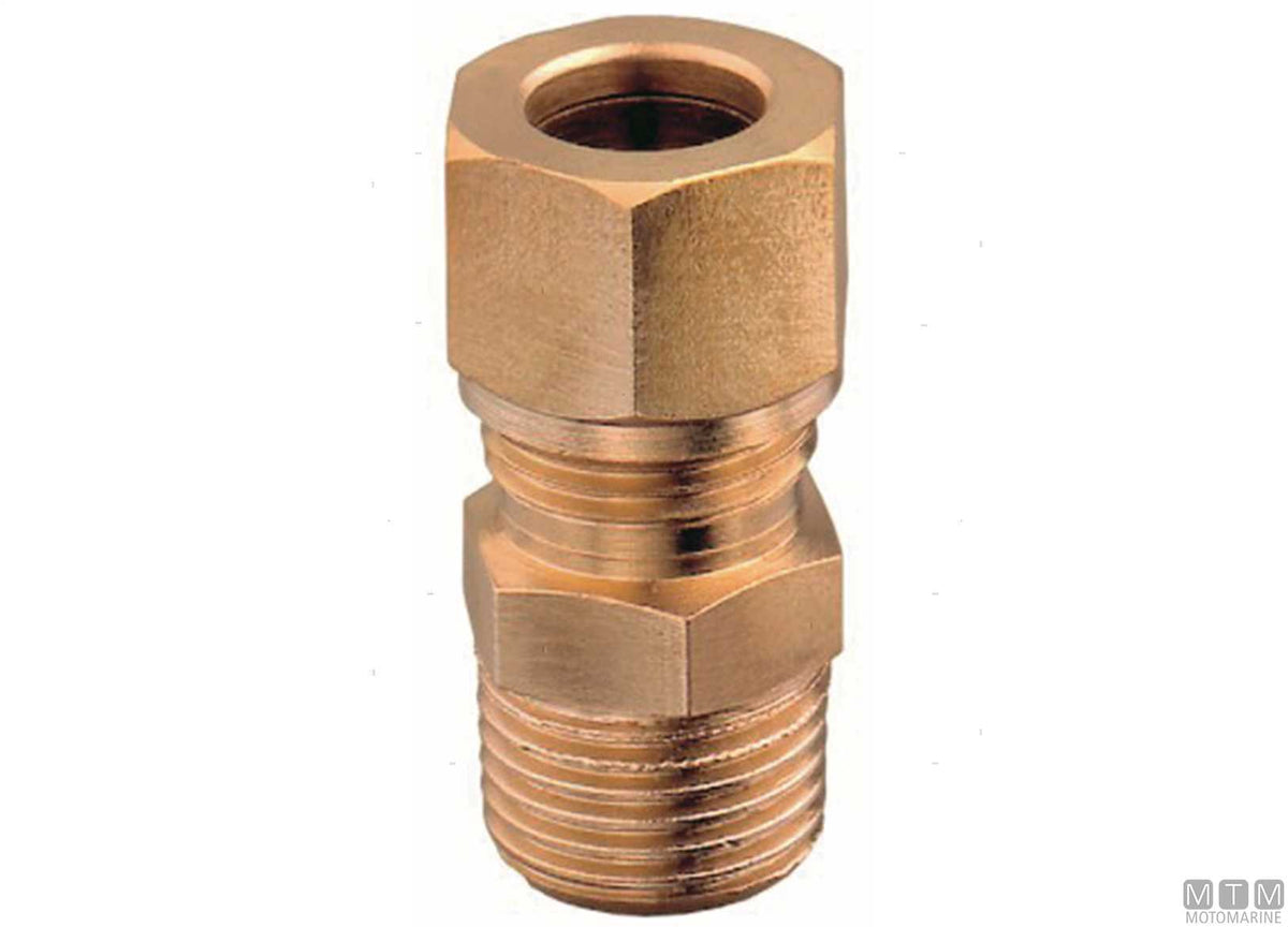 Brass compression fitting 10x1/4" - original photo Motomarine Srl