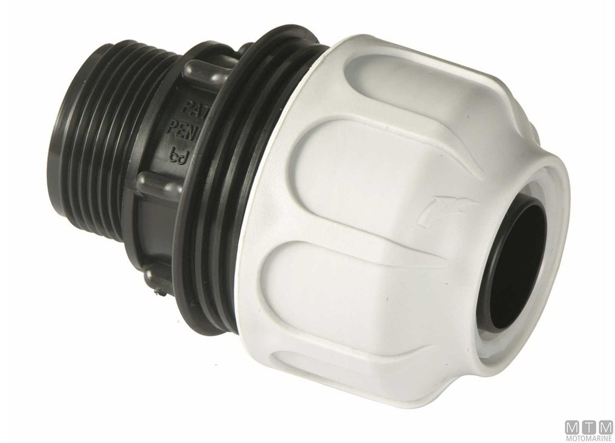 BD Fast male fitting 1"x25 reinforced polypropylene - original photo Motomarine Srl
