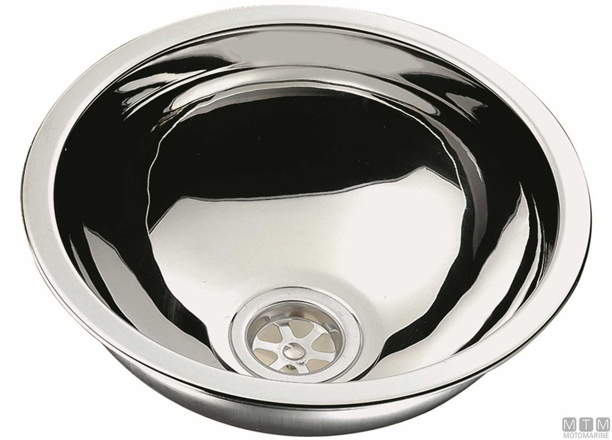 Spherical sink Ø290 mm H120 mm stainless steel 18/8 - original photo Motomarine Srl