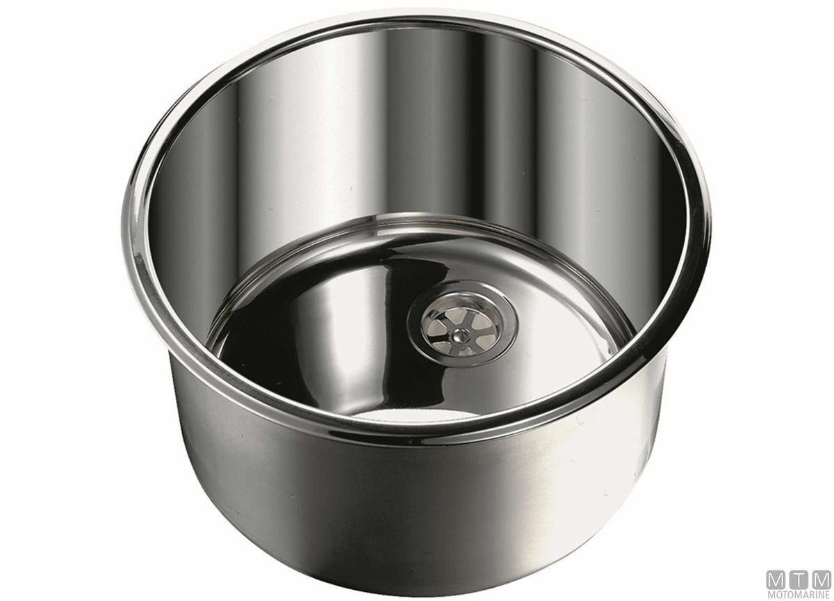 Cylindrical sink 300x330 mm stainless steel 18/8 - original photo Motomarine Srl