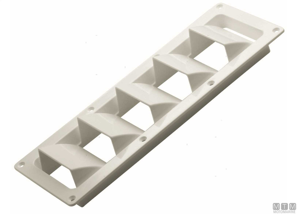 Short air vent 335x120 mm, white plastic - original photo Motomarine Srl
