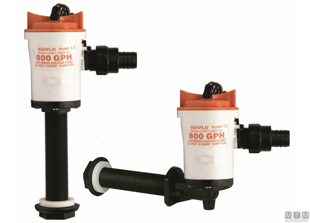 Seaflo straight aerator 800GPH 12V - original photo Motomarine Srl