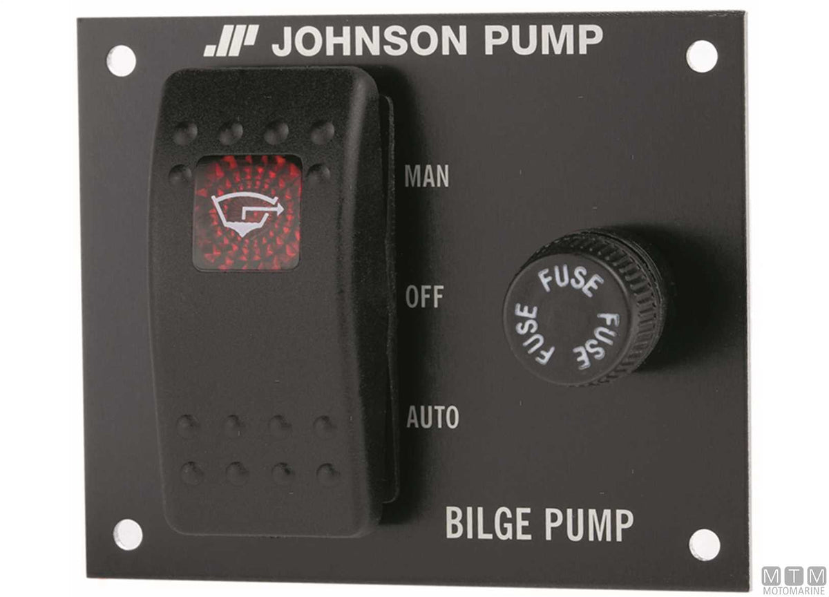 Johnson bilge pump panel 24V - original photo Motomarine Srl
