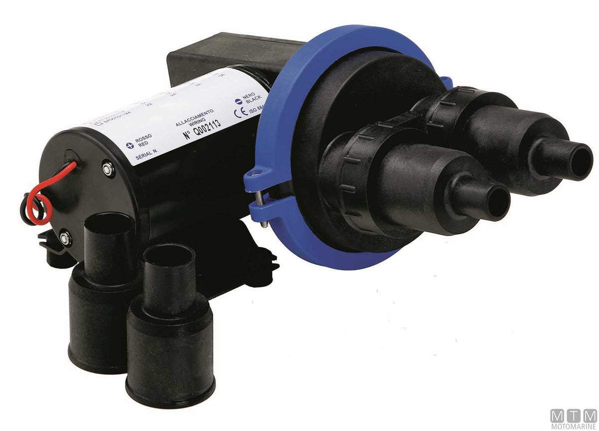 Ocean Grey Drain angled water pump 22 L 12V - original photo Motomarine Srl