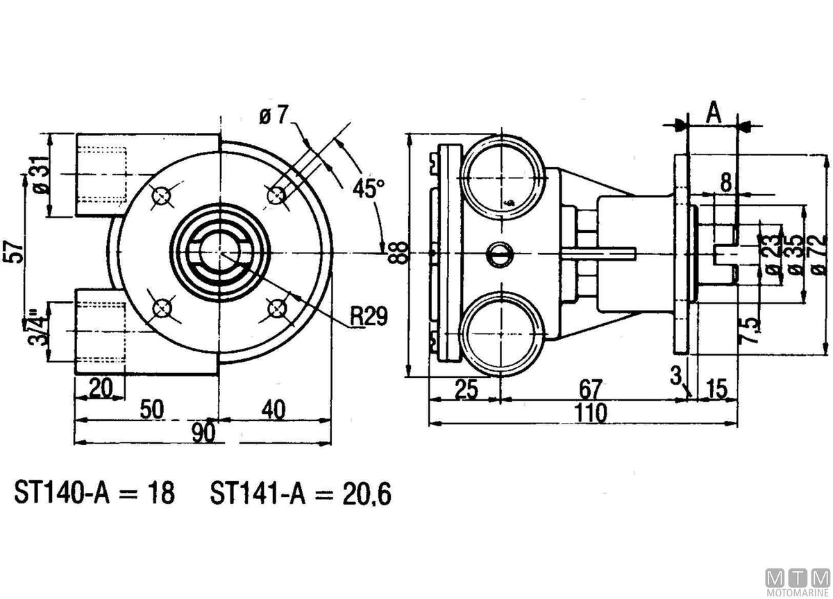 Ancor ST147 cooling pump - original photo Motomarine Srl