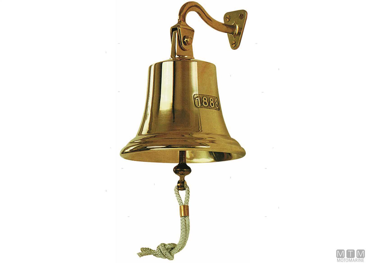 Old Navy Bell Ø160 mm in Polished Brass - original photo Motomarine Srl
