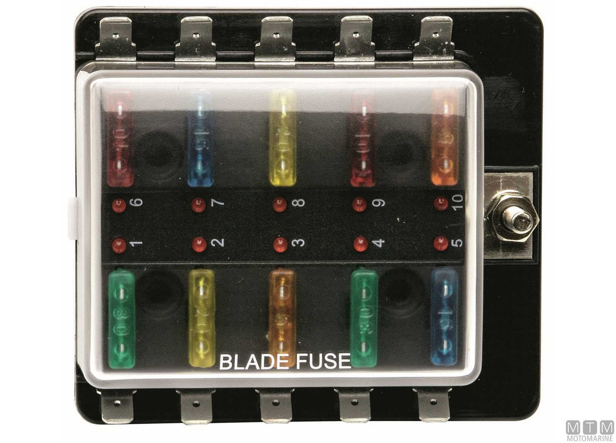 Fuse box UNIVAL 10-position - original photo Motomarine Srl