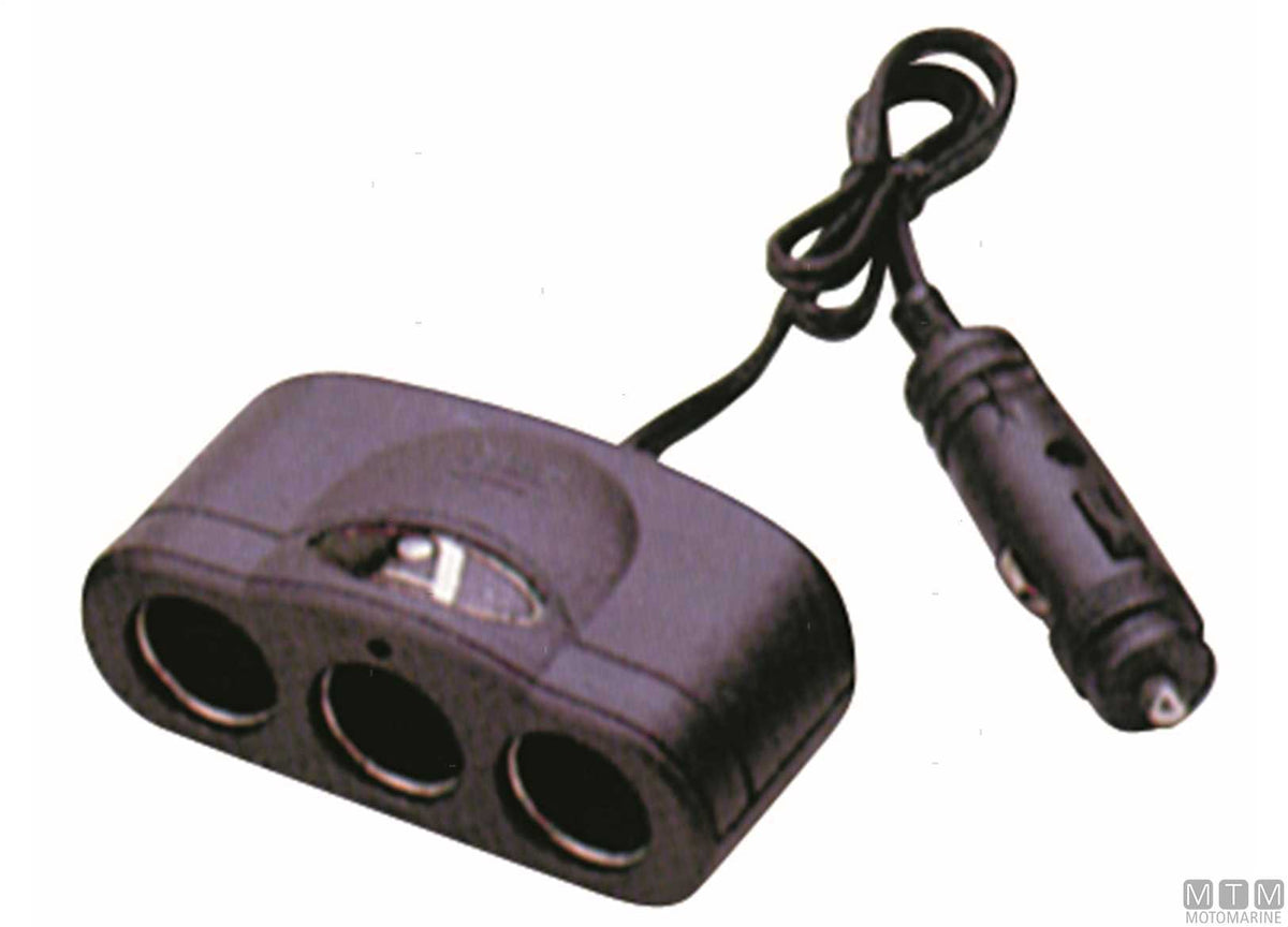 Triple 12V socket - original photo Motomarine Srl