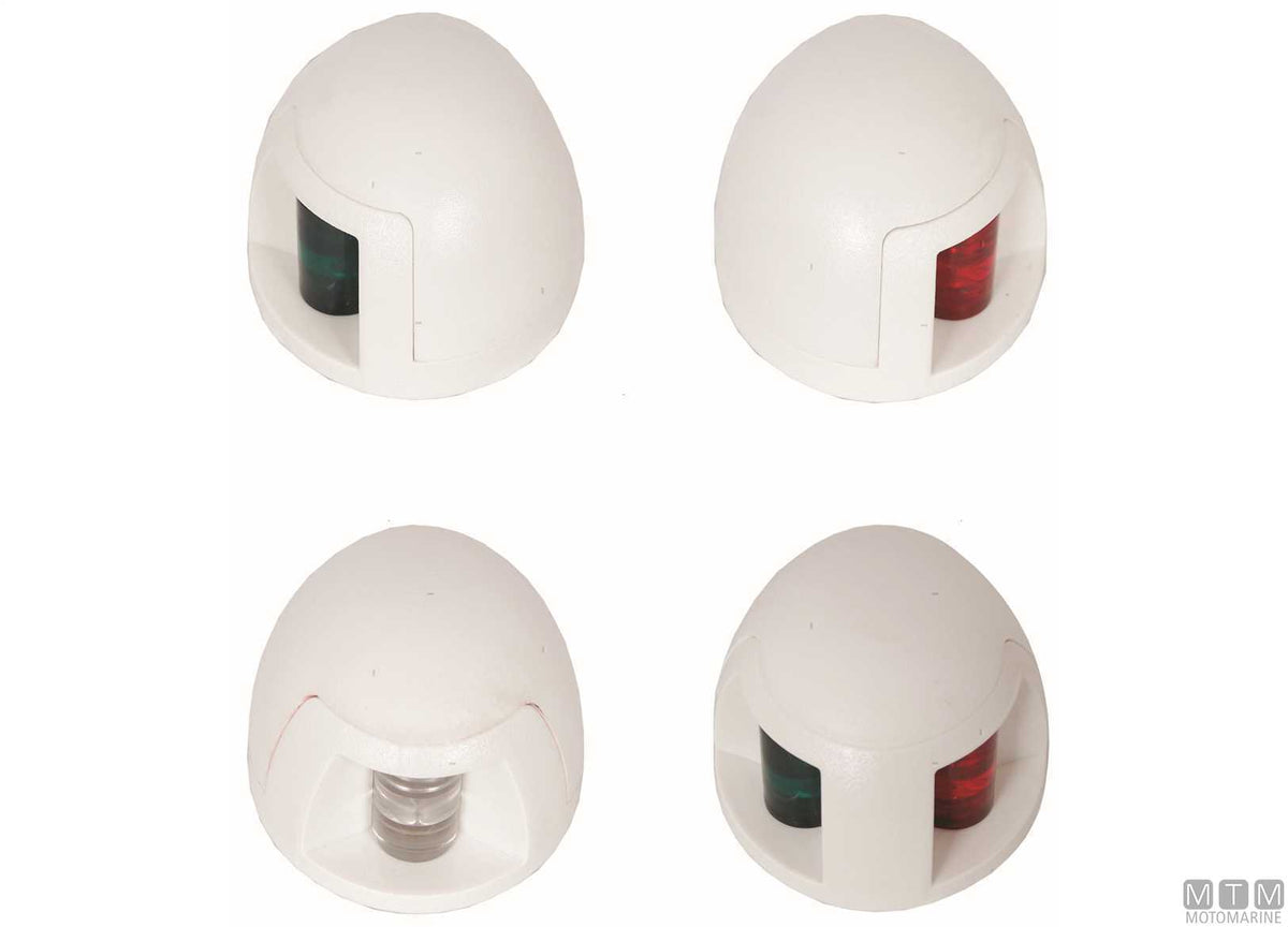 Red side navigation light LED Compact white 64x42 mm - original photo Motomarine Srl
